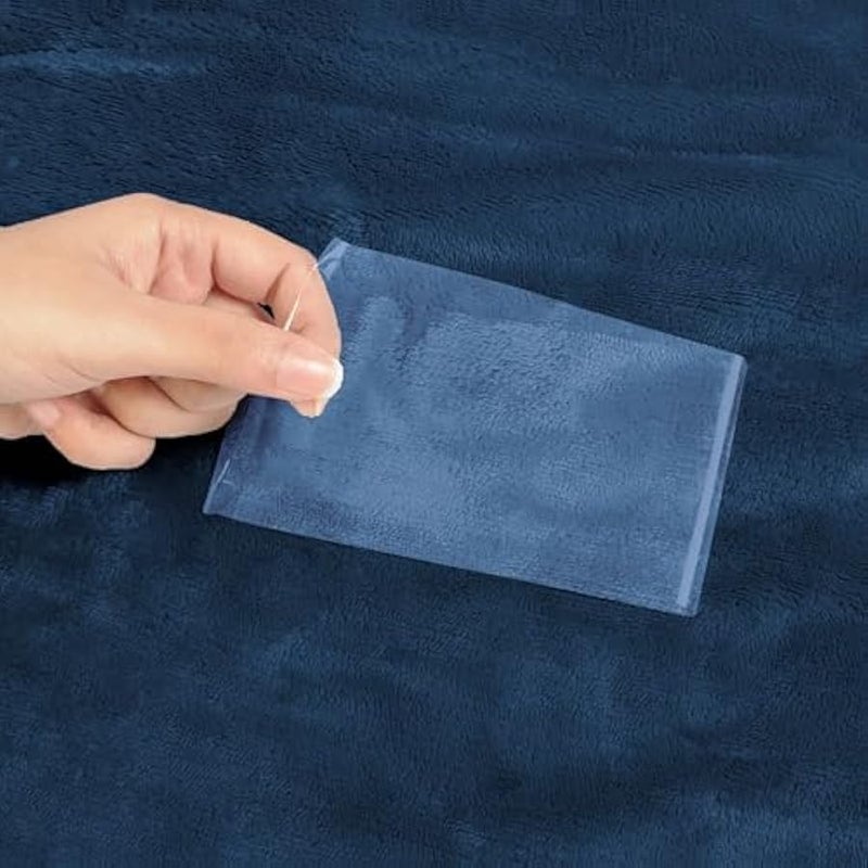 Loquat Sherpa Bed Blanket Queen Size Navy 480GSM Plush Blanket Fleece Reversible Blanket for Bed and Couch (90x90 Inches) - Image 3