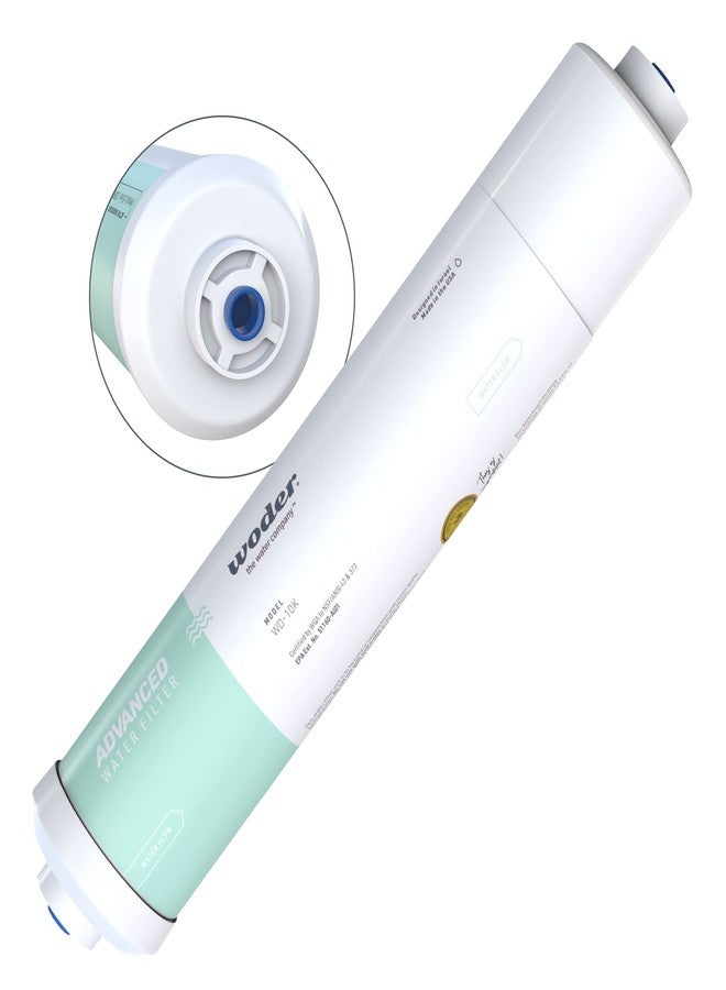 Woder WD-GEN4-2512-JG (New WD-10K-ADV-JG) Inline Water Filter w ¼” JG Fittings - WQA Certified Ultra High Capacity. USA Made. Chlorine, HM, PFAS, LEAD removal. - Image 1