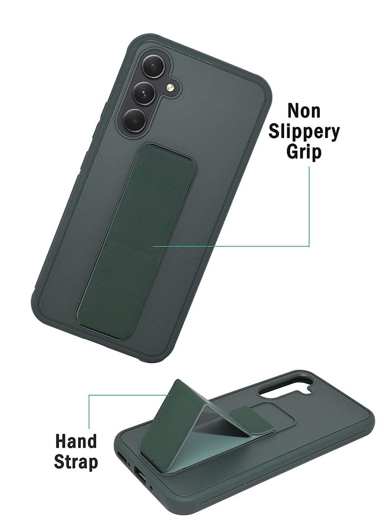 Samsung Galaxy S25 Case Cover Magnetic Car Mount Kickstand Case Premium Silicone Vertical & Horizontal Hand Strap for Samsung Galaxy S25 6.2-inch