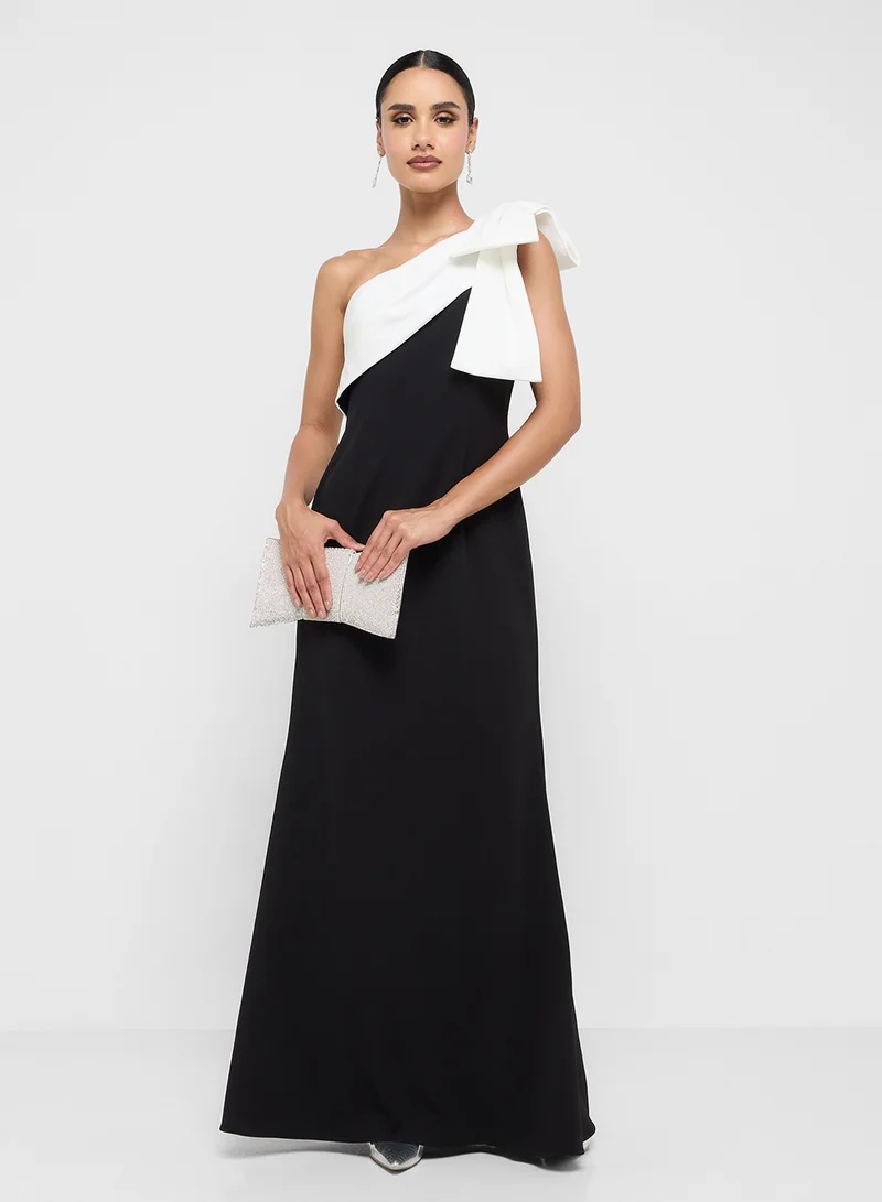 Adrianna Papell Color block Maxi Dress