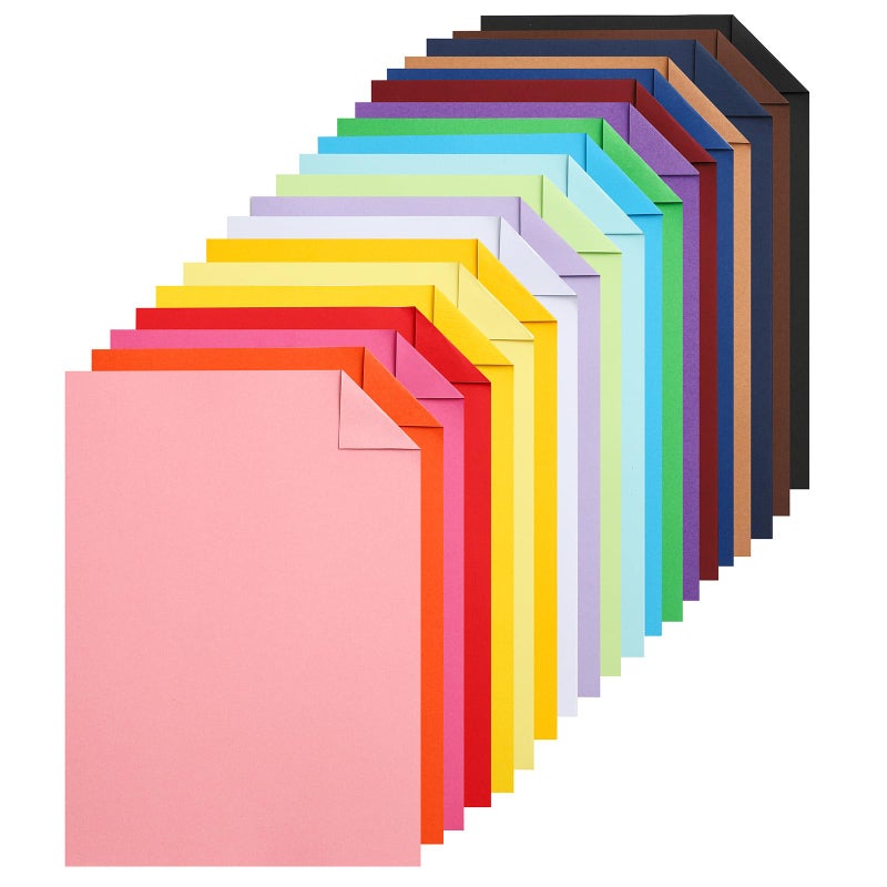 Silunkia 40 Sheets Colored Cardstock A4 Craft Paper 20 Assorted Colors 200gsm75lb Art Projects Card Stock Construction Paper for DIY Cards Making Office Printing Birthday Decorations School