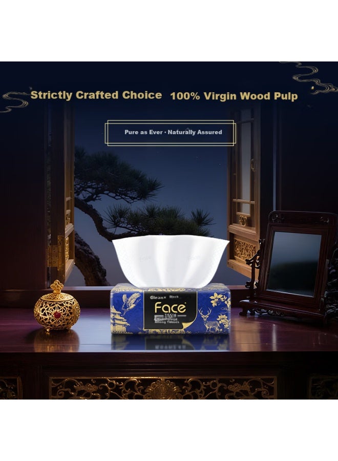 CS C&s Soft Pack Artistic Oil Painting Palace World 4-ply 80 Sheets 4 Packs Tissue Paper Napkins Portable Pack - Image 2