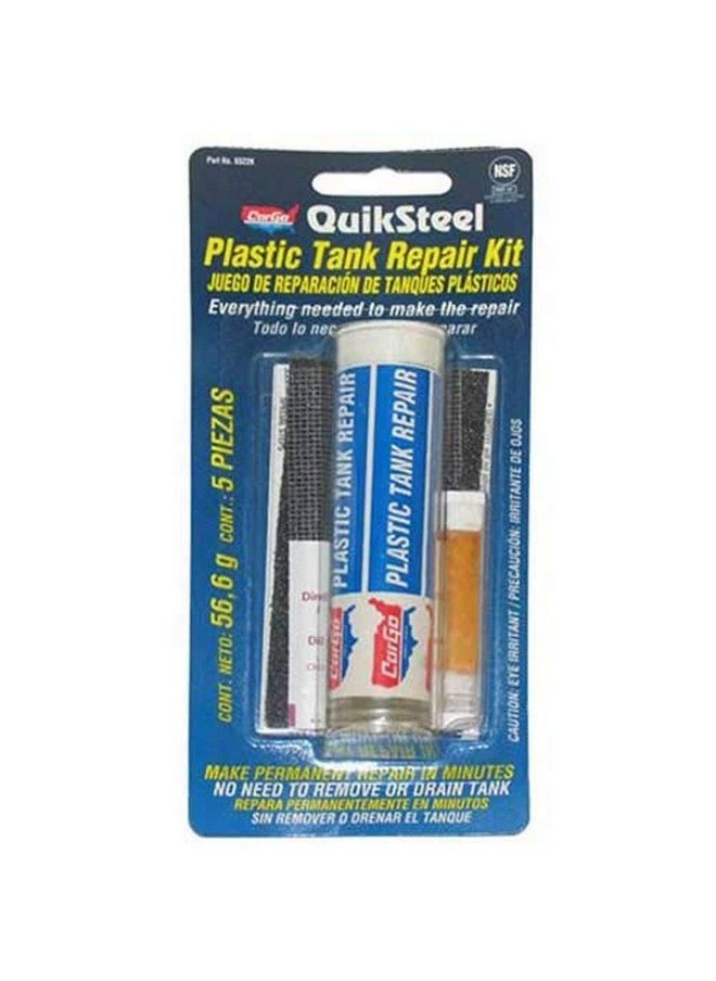 BLUE MAGIC Blue Magic 6522KTRI QuikSteel Plastic Tank Repair Kit , White , 2 ounces 