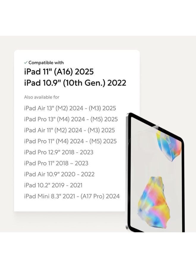 Paperlike 3 [عبوة 2] لآيباد الجيل 11 A16 (2025) 11 بوصة وآيباد الجيل 10 (2022) 10.9 بوصة فيلم واقي للشاشة [تثبيت خالي من الفقاعات] مع ملمس ورقي لتدوين الملاحظات والرسم والكتابة - Image 2