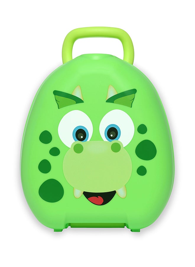 My Carry Potty Portable, Leak-Proof Kids Potty With Secure Lock And Comfy Seat – Fun Green Dinosaur Design  - Image 2