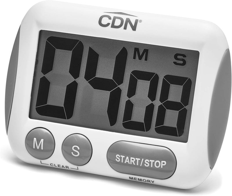 CDN TM15 Kitchen Timer, Extra Large Big Digits, Loud Alarm, Magnetic Backing, Stand- White - - Image 1