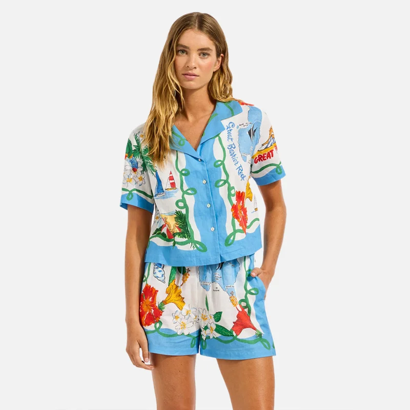Viva Vacation Crop Shirt - Women
