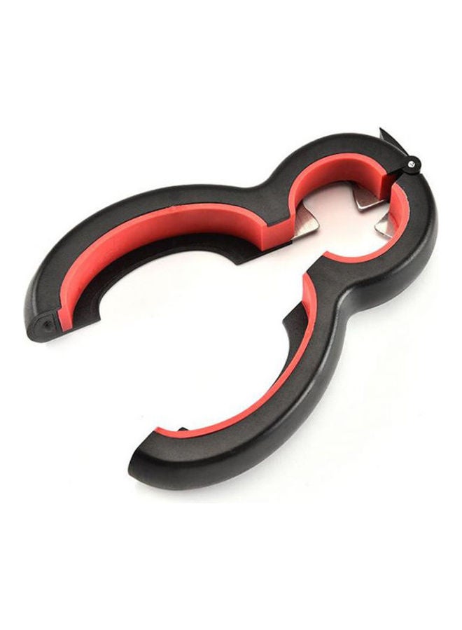 6In1 Multi Function Twist Bottle Jar Gripper Opener Red-Black 14.5X6.5X2.3cm