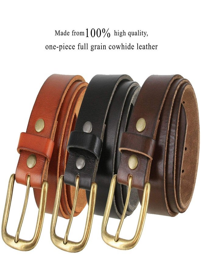 Belts.com BS040-P3588 One Piece Genuine Full Grain Leather Casual Jean Belt 1-1/2" (38mm) Wide (Brown, 32) - Image 4