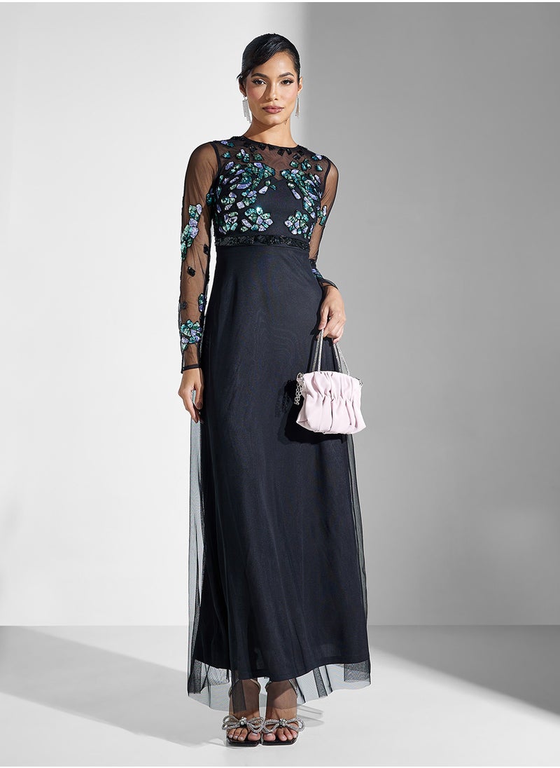 Frock and Frill - Embellished Maxi Dress - Image 1