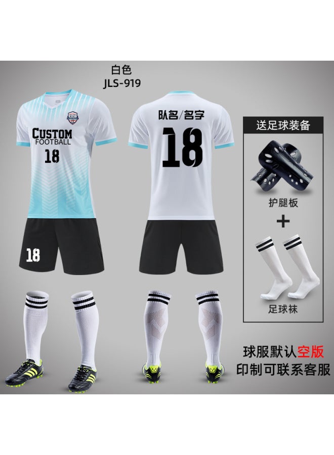 Children's Football Suit Boys' Printed Competition Team Uniform Summer Primary School Students' Sports Short-sleeved Training Suit Women's Jersey