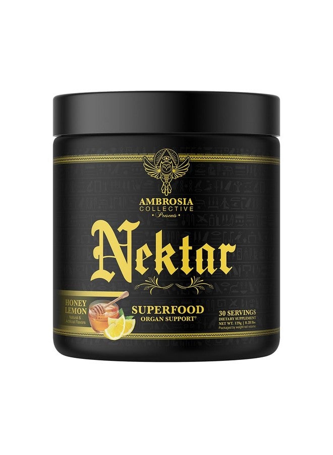 Ambrosia Nektar - Superfood Powder | Complete Health Supplement | Organ Support - Liver, Kidney Health | 30 Servings (Honey Lemon) - Image 1