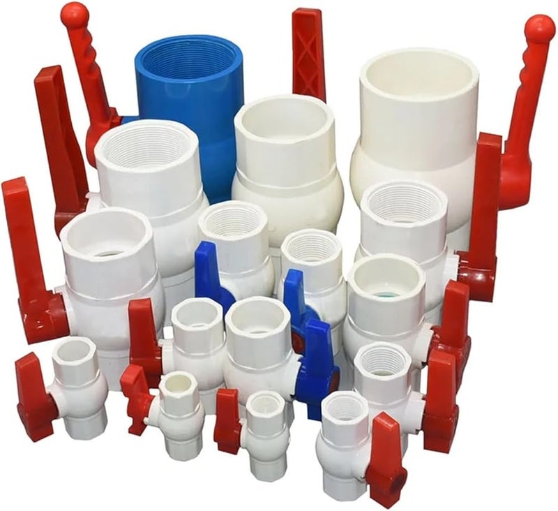 40mm Socket Type PVC Ball Valve For 20 90mm Thread Garden Irrigation Fittings Switch - Image 4