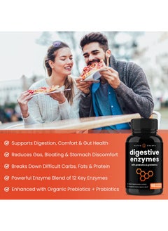 NutraChamps Digestive Enzymes With Probiotics And Prebiotics ; 180 Servings Vegan Digestion Supplement With Bromelain ; Bloating Relief For Women & Men ; Relieve Constipation Gas Ibs Lactose Intolerance Pills  - Image 4
