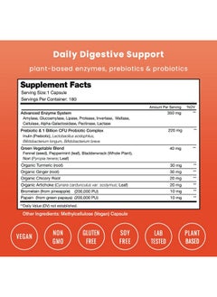 NutraChamps Digestive Enzymes With Probiotics And Prebiotics ; 180 Servings Vegan Digestion Supplement With Bromelain ; Bloating Relief For Women & Men ; Relieve Constipation Gas Ibs Lactose Intolerance Pills  - Image 3