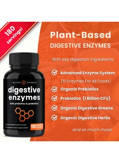 NutraChamps Digestive Enzymes With Probiotics And Prebiotics ; 180 Servings Vegan Digestion Supplement With Bromelain ; Bloating Relief For Women & Men ; Relieve Constipation Gas Ibs Lactose Intolerance Pills  - Image 5