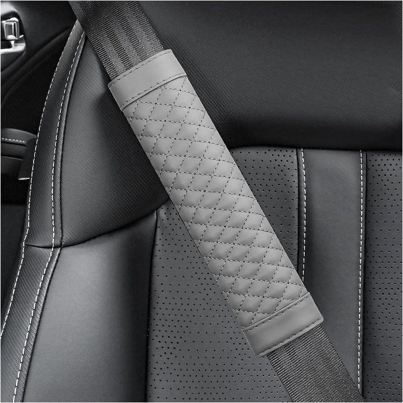 Carleef 2PCS Soft Leather Seat Belt Cover Pad - Image 1