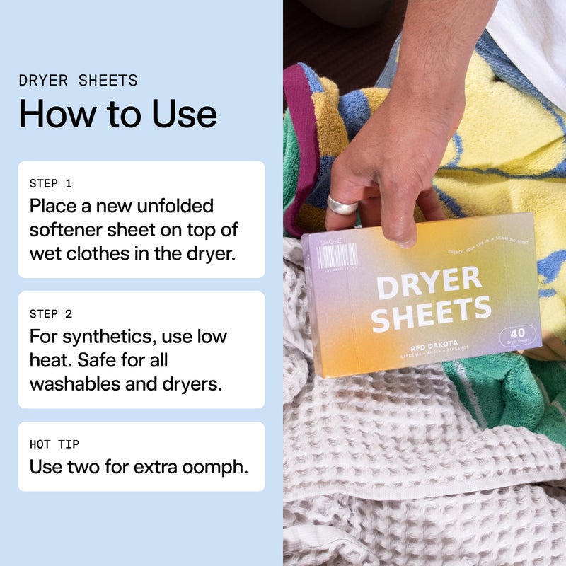 DedCool Dryer Sheets | Xtra Milk | 40 Count | Non-Toxic, Vegan Fabric Softener Sheets | Bergamot, Vanilla & Amber Scent | Softens & Freshens - Image 2