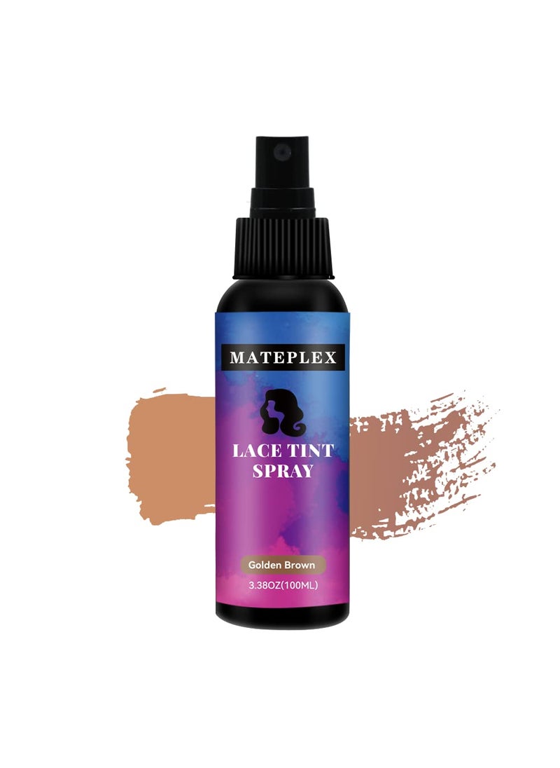 MATEPLEX - Lace Melting Tint Spray for Wigs Concealer for Hair Wigs Natural FinishingEdge Control for Women Toupees HairpiecesGolden Brown - Image 1