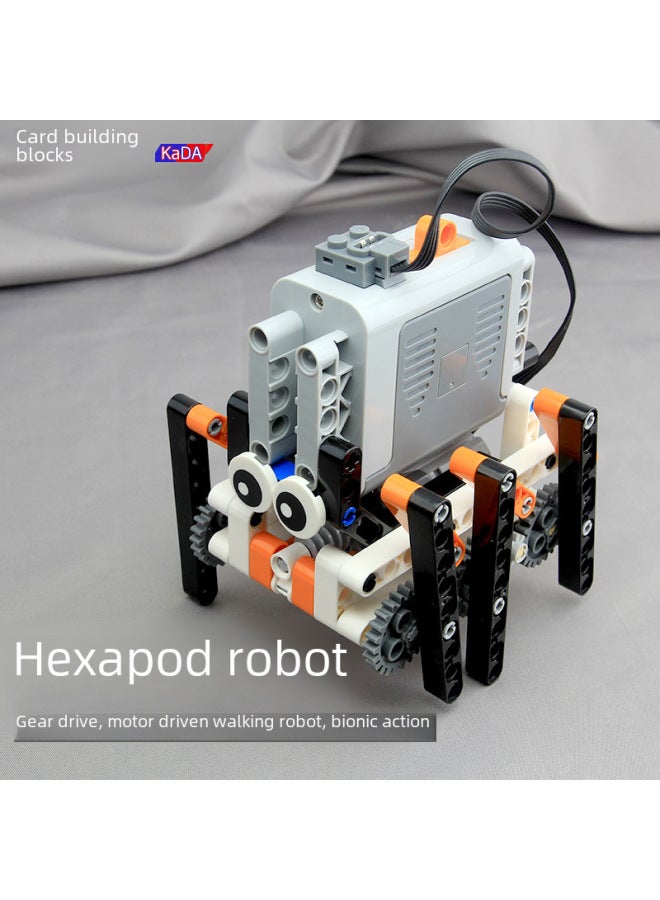 Hexapod Bionic Walking Robot Compatible With Lego MOC Building Blocks Assembly Motor Combination Level 1 And Level 2 Teaching-Color:moc-Hexapod 66844 [Only Building Blocks Accessories] Send Electronic Instructions