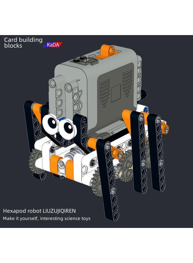 Hexapod Bionic Walking Robot Compatible With Lego MOC Building Blocks Assembly Motor Combination Level 1 And Level 2 Teaching-Color:moc-Hexapod 66844 [Only Building Blocks Accessories] Send Electronic Instructions