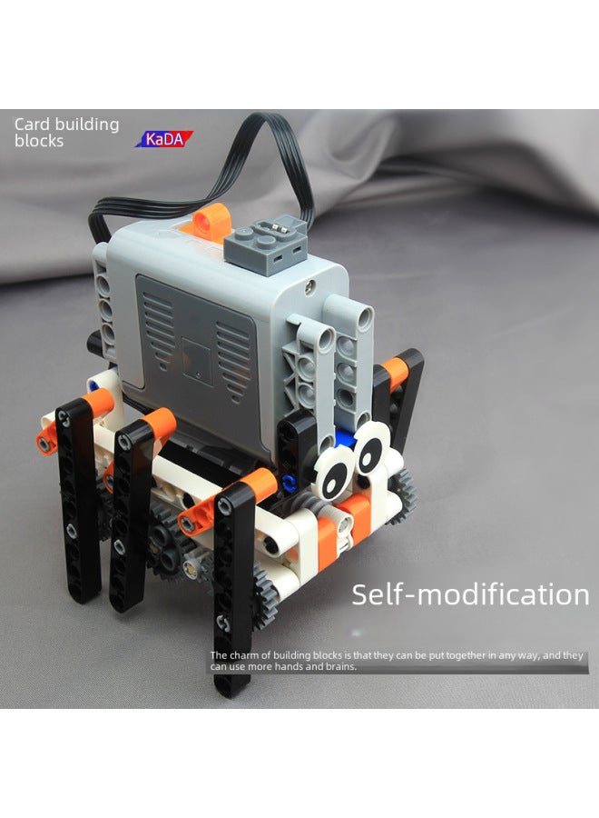 Hexapod Bionic Walking Robot Compatible With Lego MOC Building Blocks Assembly Motor Combination Level 1 And Level 2 Teaching-Color:moc-Hexapod 66844 [Only Building Blocks Accessories] Send Electronic Instructions
