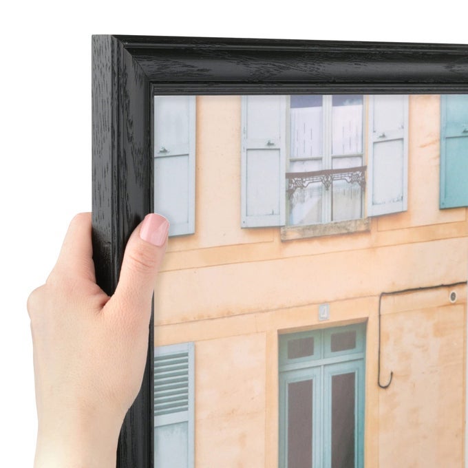 13x19 Inch Black Picture Frame This 125 Custom Wood Poster Frame is Black Stain on Solid Red Oak for Your Art or Photos WOM006659504YBLK13x19