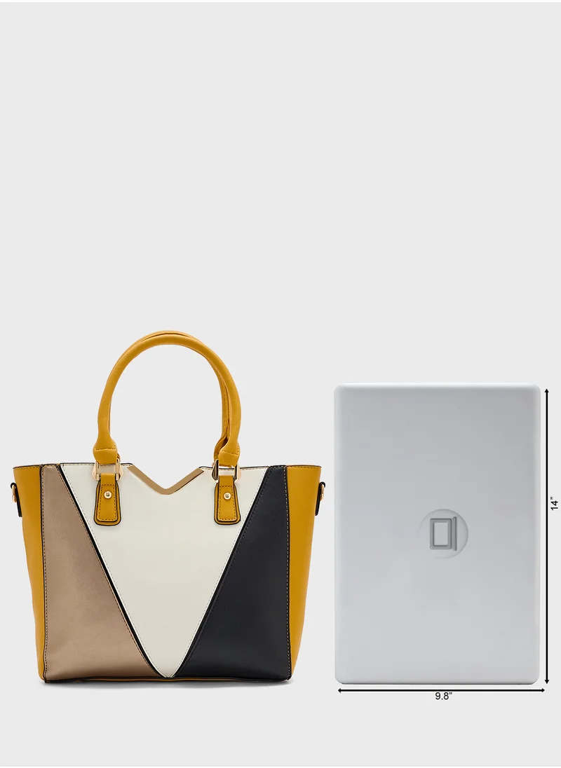 ايلا 4 In 1 Handbag Set With Tote, Crossbody, Pouch And Cardholder