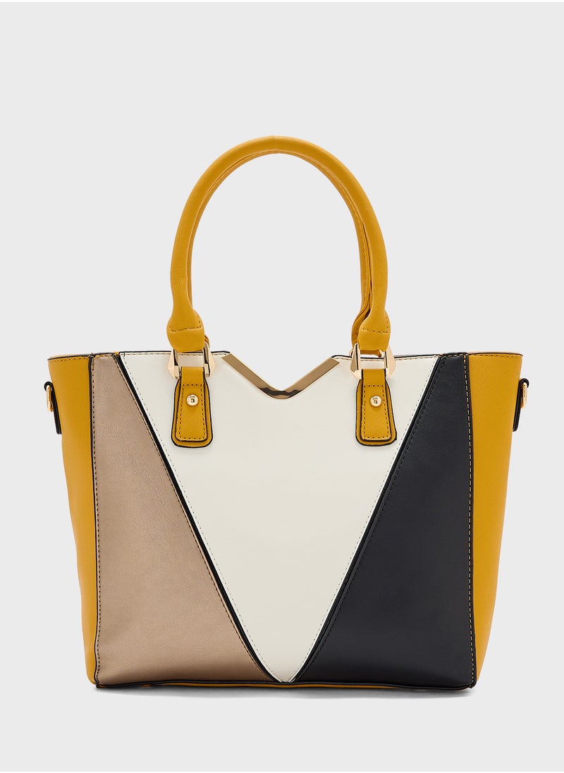 4 In 1 Handbag Set With Tote, Crossbody, Pouch And Cardholder