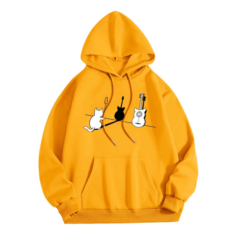 and autumn and winter new fleece-lined thick hooded long sleeve plus size sweater men and women wish - Image 3