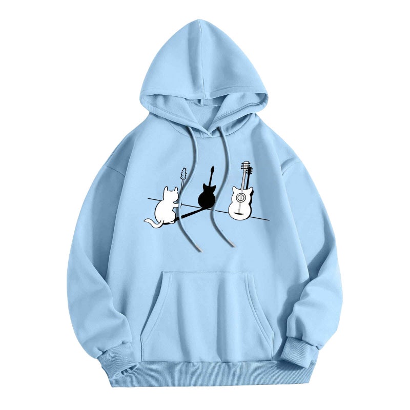 and autumn and winter new fleece-lined thick hooded long sleeve plus size sweater men and women wish - Image 5