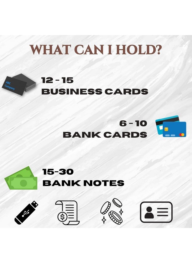 Skrill Business Card Holder for Men and Women, Visiting Card Holder, PU Leather, Metal Card Holder (Vertical, Brown, Gold) - Image 4