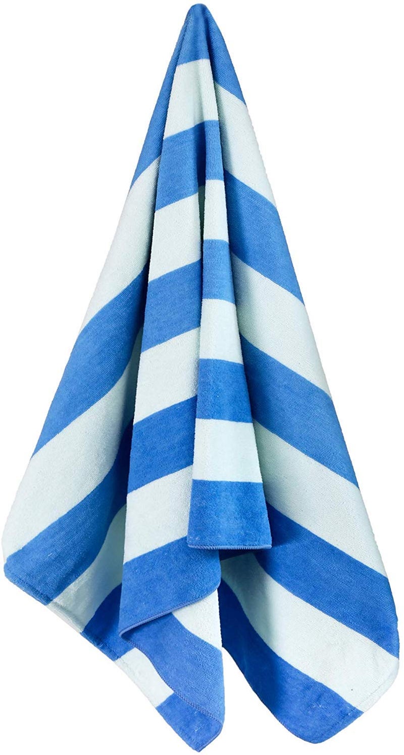 AMZ Large Beach & Pool Towel - 30"x60" Oversized Cabana Stripe, Hotel Quality-Luxuriously Soft, Absorbent & Plush Towel - Image 2