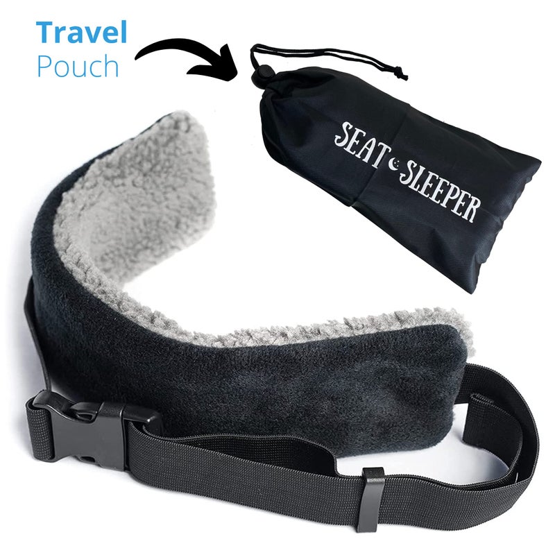 SeatSleeper Travel Pillow Alternative Stops Head Bobbing | Airplane Head Straps and Car Head Support Band Great on Travel Upright | Super Comfy Head & Neck Support | Small & Compact - Image 3