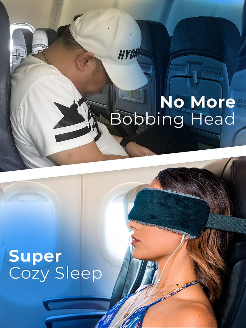 SeatSleeper Travel Pillow Alternative Stops Head Bobbing | Airplane Head Straps and Car Head Support Band Great on Travel Upright | Super Comfy Head & Neck Support | Small & Compact - Image 2