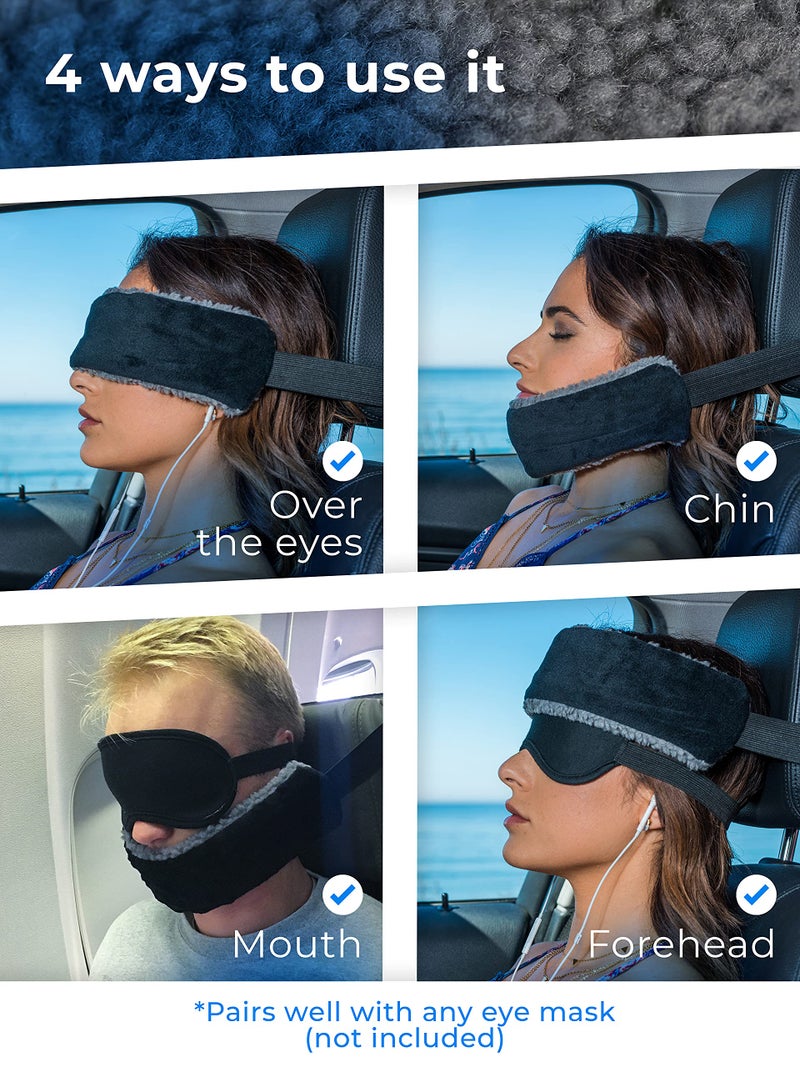 SeatSleeper Travel Pillow Alternative Stops Head Bobbing | Airplane Head Straps and Car Head Support Band Great on Travel Upright | Super Comfy Head & Neck Support | Small & Compact - Image 4