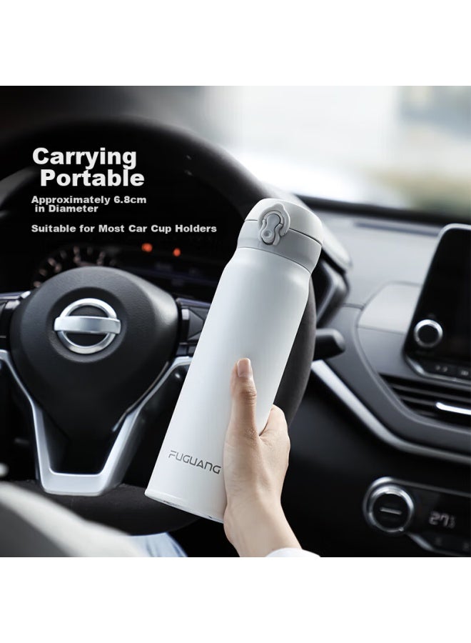 Tomimitsu Fuguang Insulated Bottle With Pop-up Lid, 316l Stainless Steel, Large Capacity, Cold Water Bottle For Students, Car-friendly, Children's 600ml - Image 2