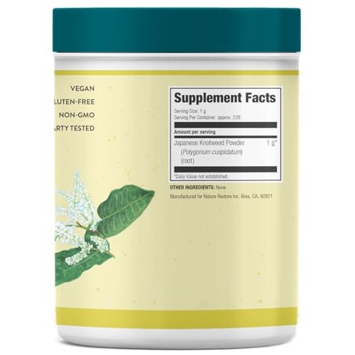 Nature Restore Japanese Knotweed Powder, 8 Ounce, Natural Trans-resveratrol, Non GMO, Gluten Free, Also Known as Polygonum Cuspidatum - Image 2