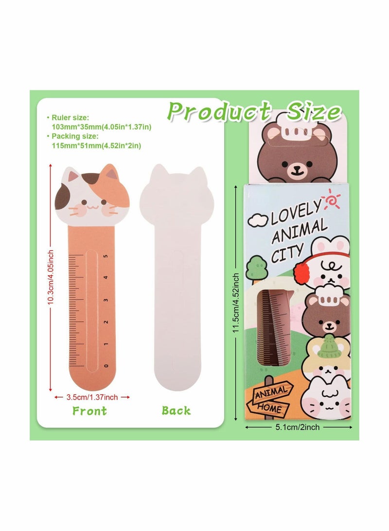الأزرق جي دبليو 30 Pcs Bookmarks for Children, Cute Animal Paper with Ruler Children Kids Boys Girls, Book Maker Student - Image 2