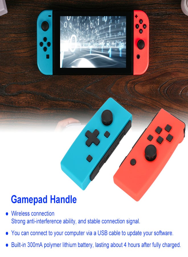 1 Pair Left Right Bluetooth Game Console One Key Connection Gamepad Controller for Switch(Bluered ) - Image 4
