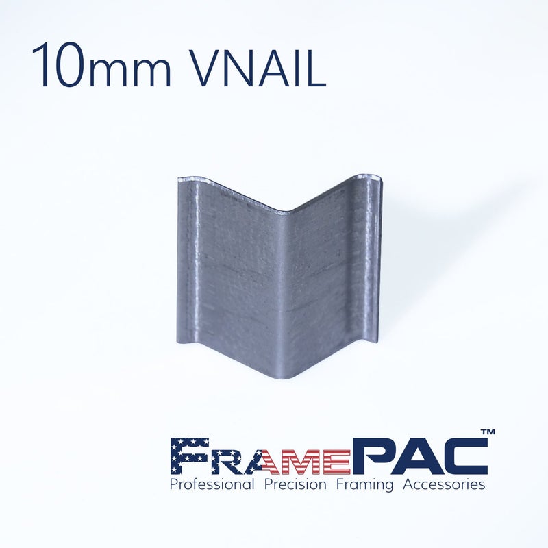 FramePac V Nails for Picture Frames Hardwood (AMP) 10mm (3/8 Inch) [3000 V-Nail Pack  Stacked] - (for use in Automatic V Nailer for Picture Framing  Automatic V Nailer for Picture Frames) - Image 2