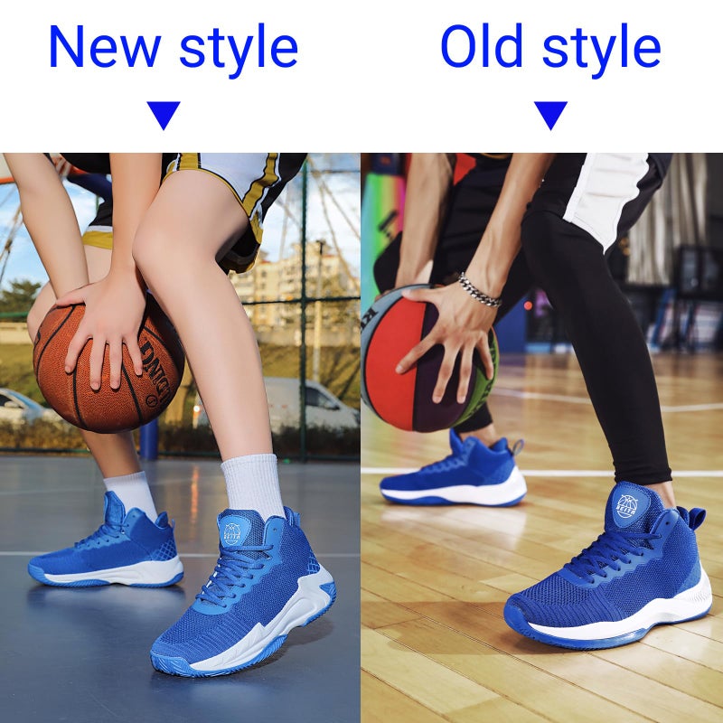 Beita Mens Basketball Shoes High Upper Tennis Sneakers Breathable Anti Slip, Blue, 11.5 - Image 5