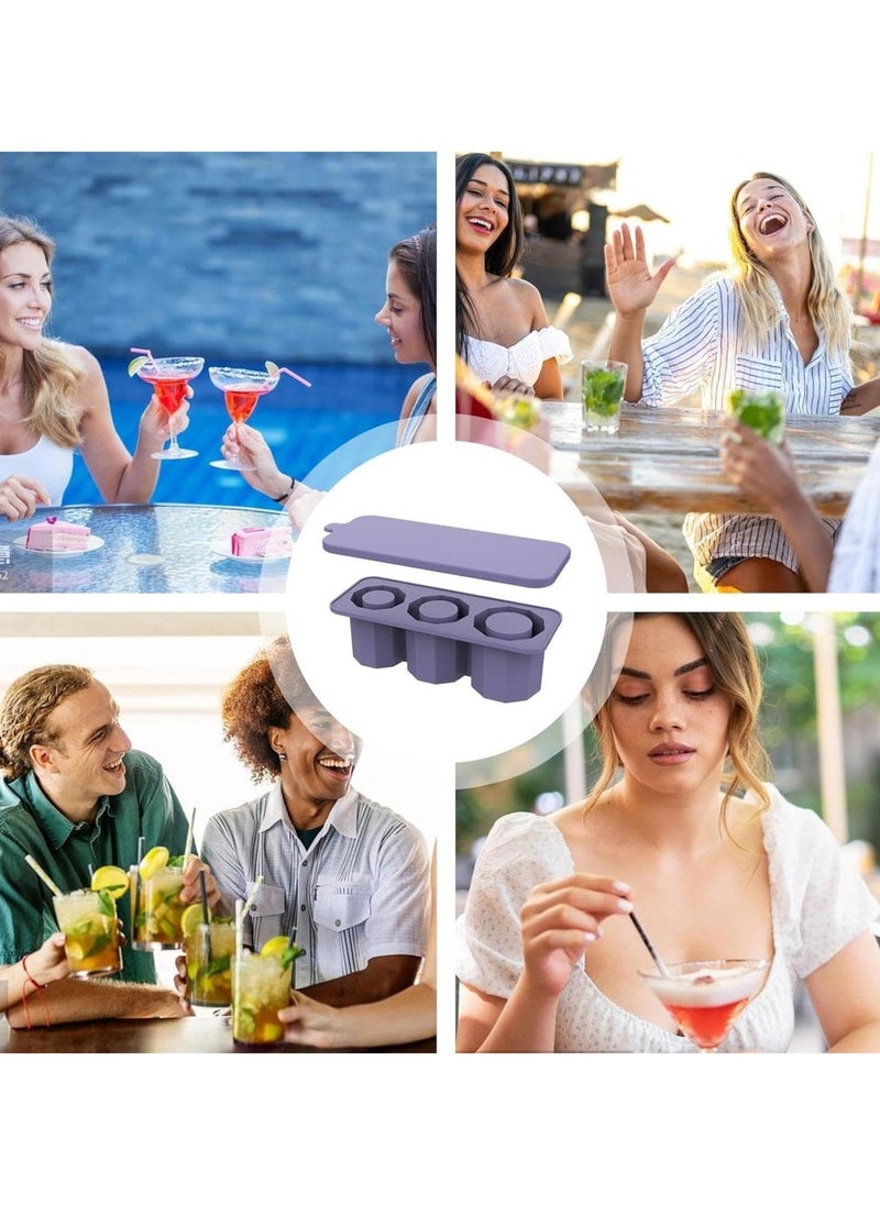 ice cube tray, suitable for 30/40oz Stanley water glass ice making mold, reusable cylindrical silicone ice cube mold, can be used for ice drinks, juice, whiskey, cocktails - Image 3
