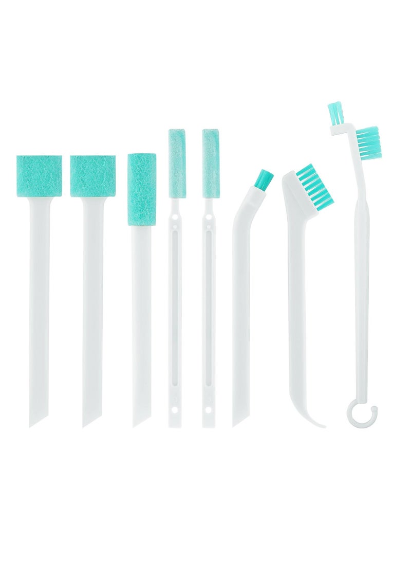 Small Cleaning Brushes for Household, 8 Pcs Cleaning Gadgets, Crevice Cleaning Tool Set for Tight Spaces, Tiny Cleaning Brush for Window Track, Kitchen, Keyboard, Car Corner Cleaning - Image 1