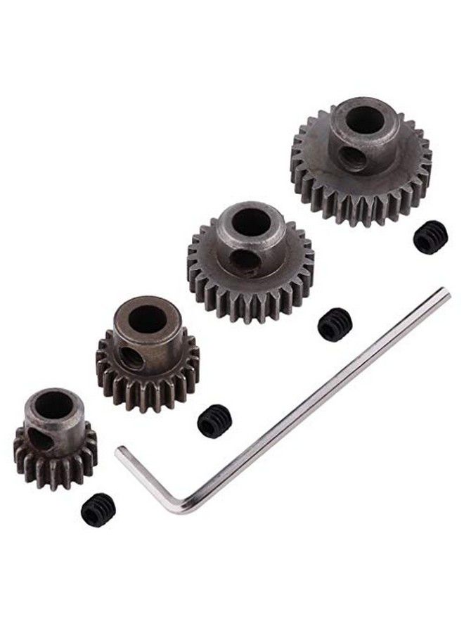 Hobbypark Steel Metal Mod 0.6 Module Pinion Gear Set Motor Gears 5Mm Shaft Hole 17T 21T 26T 29T For Rc Cars Trucks Crawlers Buggies (4 Pack) - Image 1