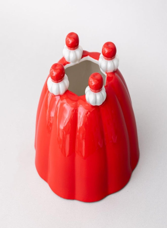 ban.do Retro Inspired Jelly Dessert, Vintage Ceramic Shelf Decor, Unique/Novelty/Eclectic Flower Vase (Jelly Dessert) - Image 2