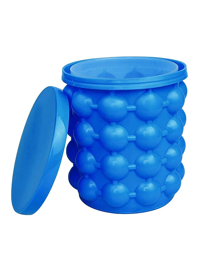 Verscos Ice Cube Mold Ice Trays Silicone Ice Bucket 2 In 1 Ice Cube Maker Wine Chiller Round Portable