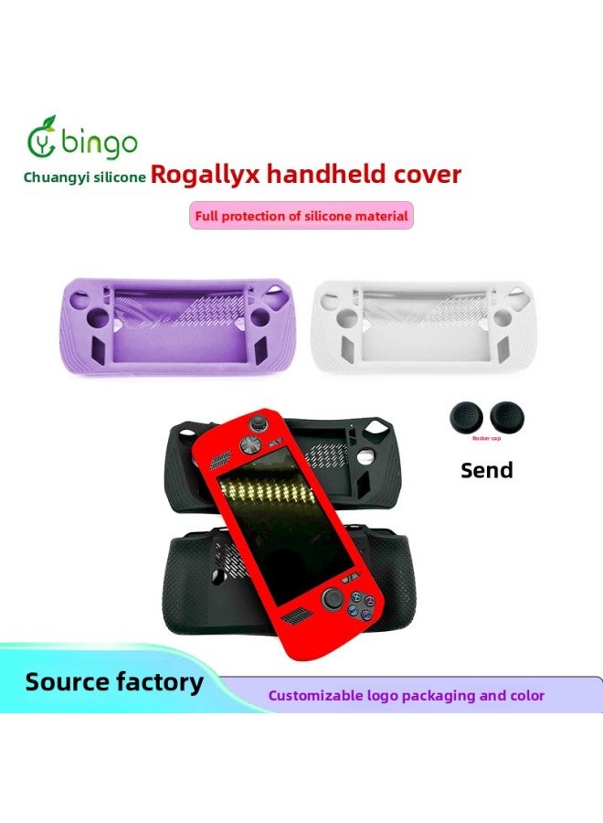 For ASUS Rog Ally X Protective Cover Rogallyx Heat Dissipation Silicone Protective Cover Storage Box Accessories-Product Color:Black-Model:rog X