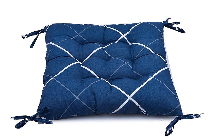 RRC Microfiber Cotton Chair Pads with Four Corner Ties 16x16(Inches) 41X41(CM) Square, Pack of 2 | Extra-Comfortable & Soft Seat Cushions | Ergonomic Pillows for Rocking - Image 3