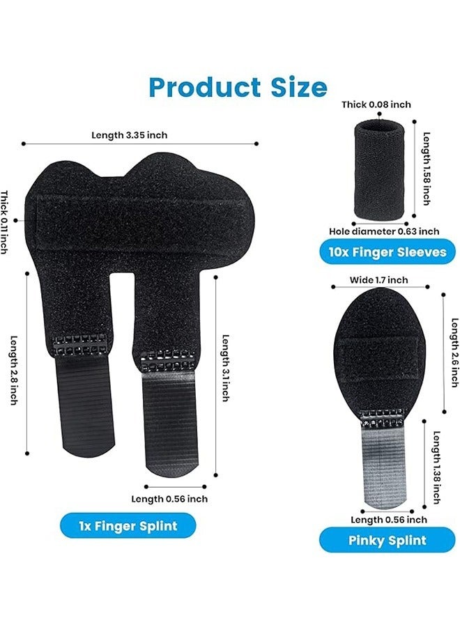 جي أس الاصبع جبيرة ، مجموعة واحدة من اثنين من أصابع الزناد قوس ، مع 10 النايلون الأكمام ، لتخفيف الألم والإصابات الرياضية الاصبع ، والإفراج عن تورم الأوتار ، وتخفيف تصلب الأصابع والالتواء المفاصل - Image 5